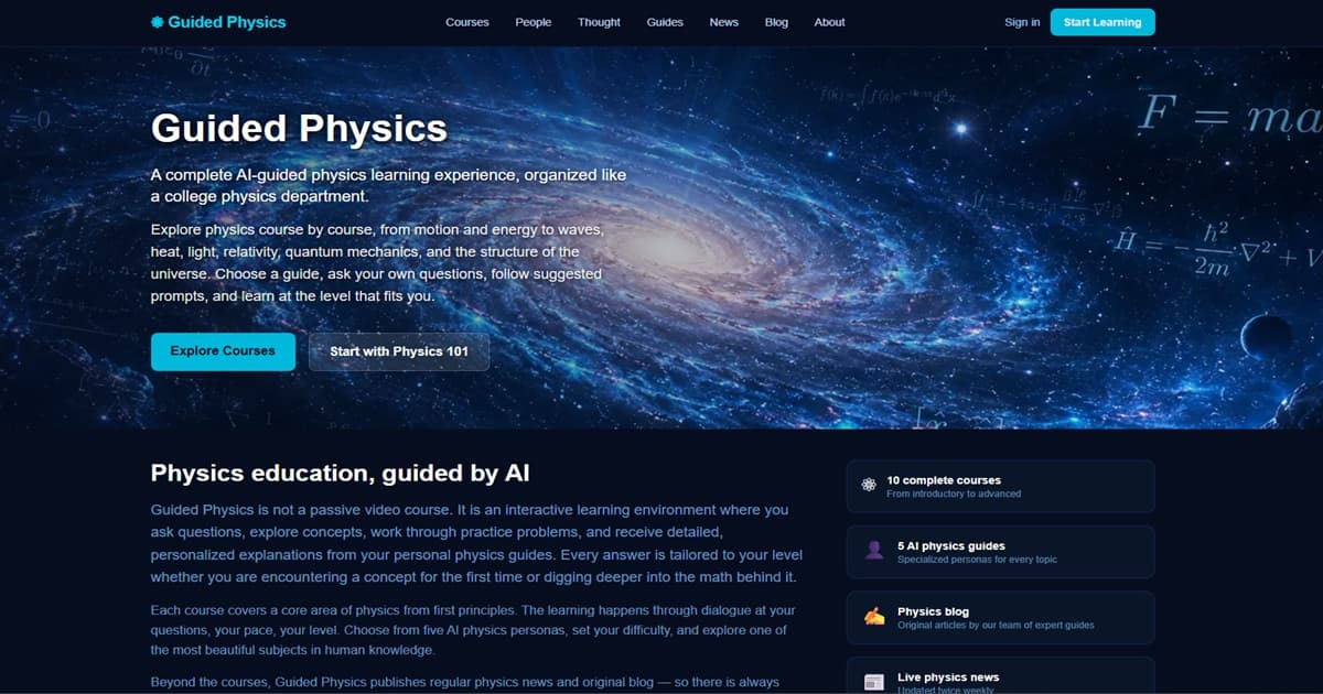 Guided Physics