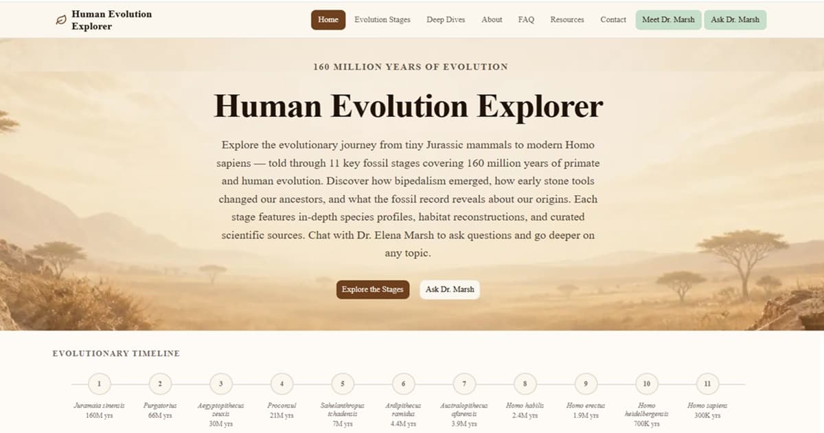 Human Evolution Explorer